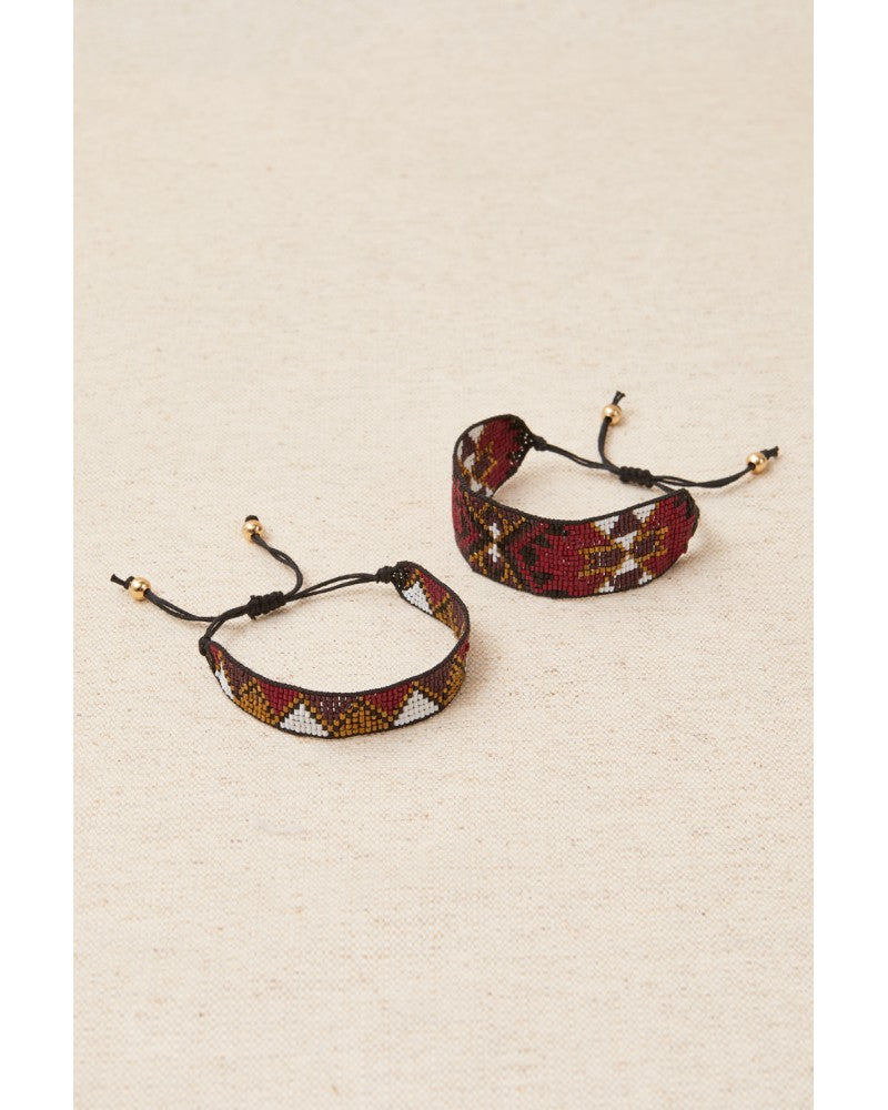 LATIDO Pulsera doble cordón boho