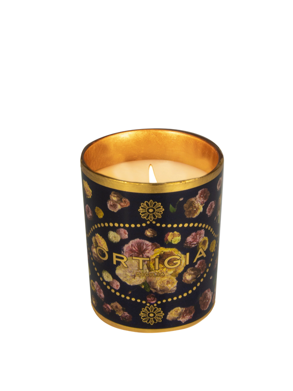 ORTIGIA Vela decorada con rosa antigua