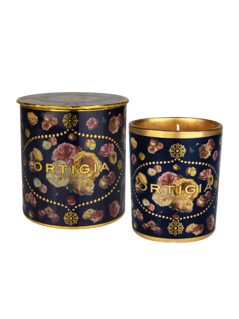 ORTIGIA Vela decorada con rosa antigua