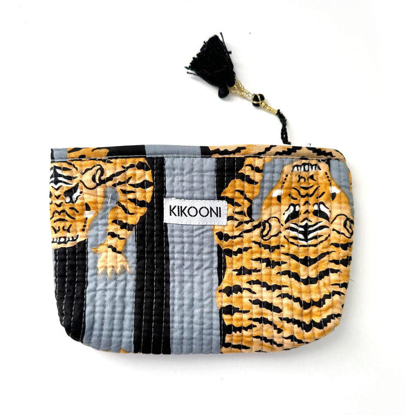 Minibolso hecho a mano «Poppy Tiger black»