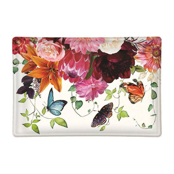 Plato rectangular de vidrio - Sweet Floral Melody