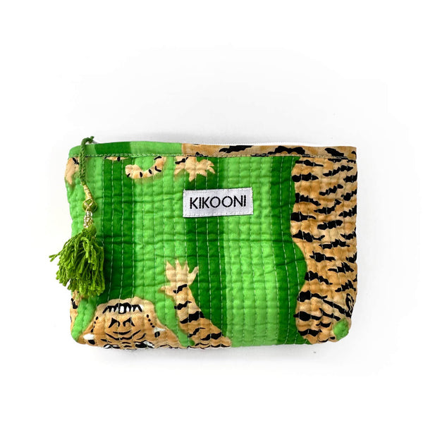 Minibolso hecho a mano «Poppy Tiger green»