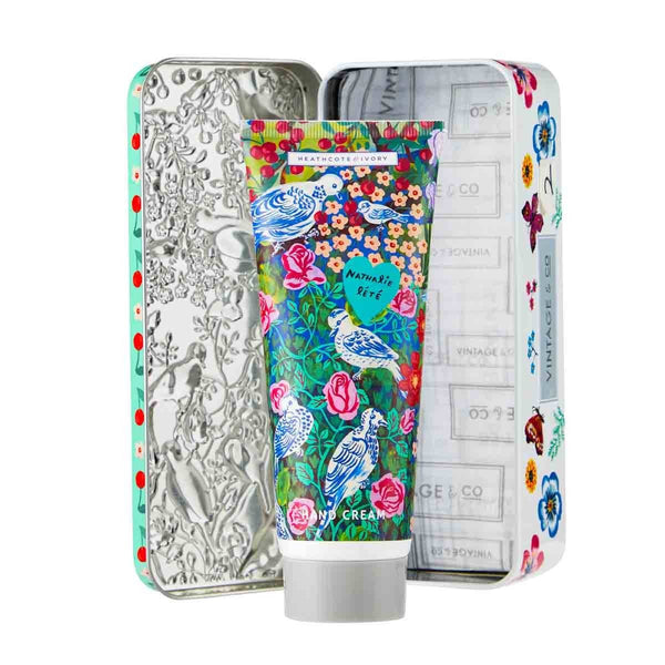 Crema de manos perfumada de 100 ml y caja metálica - Myrthle Woods