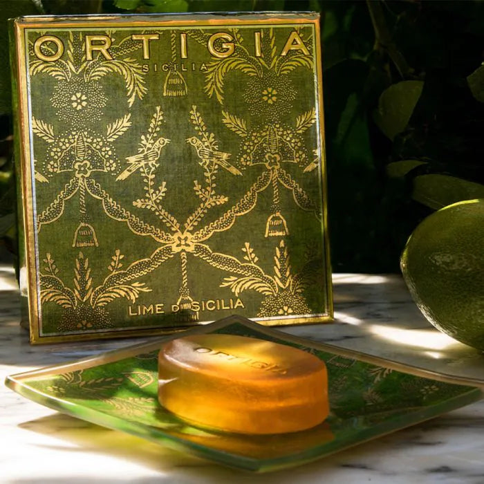 ORTIGIA Lime Di Sicilia Plato De Cristal Y Jabón