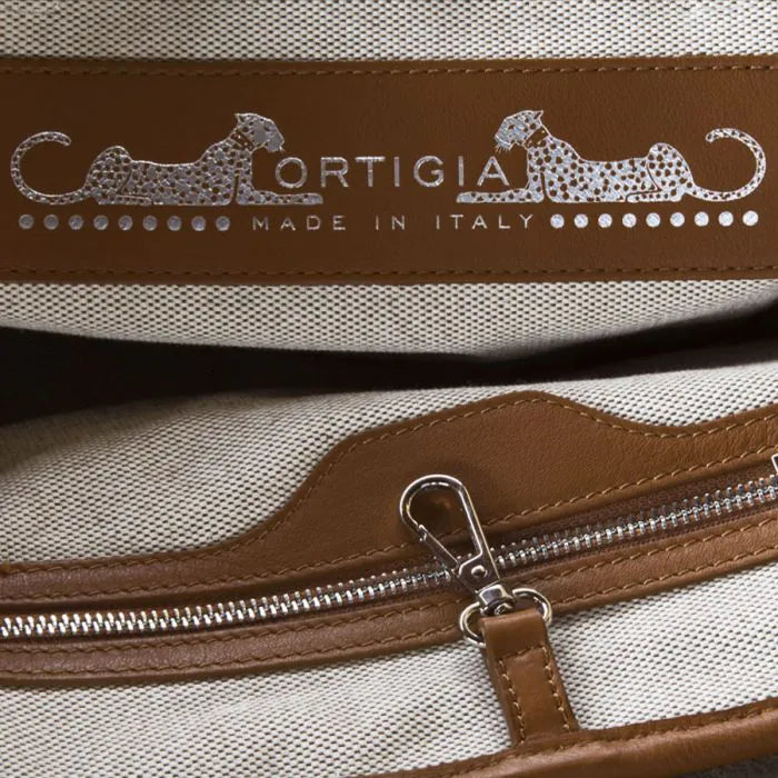 ORTIGIA Tote de Lona Gattopardo Sahara